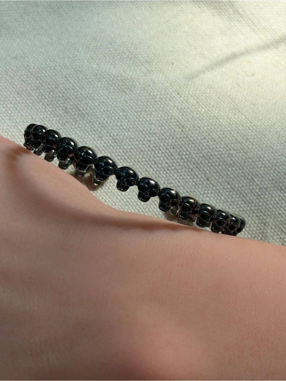 Black Skull Link Bracelet